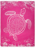 Sand Cloud Turkish Beach Towel - Sand Free - 100% Organic Turkish Cotton Yarn - Quick Dry Towel for Beach, Picnic, Blanket or Bath - As Seen on Shark Tank - Marine Life (Crush Turtle Fucshia)