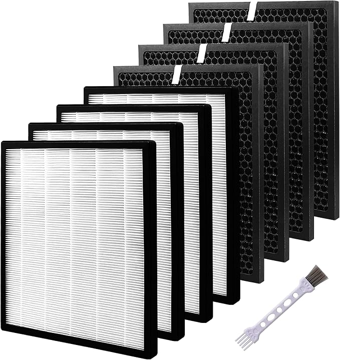 for LEVOIT LV-PUR131 Air Purifier Replacement Filter 4 Filters & 4 True by Tablenco