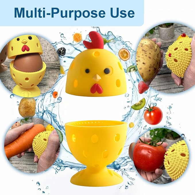 Egg Washer for Fresh Eggs, Egg Scrubber for Fresh Eggs, 2 Reusable Silicone - Image 6