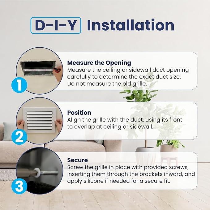 6x14 Aluminum 1-Way Air Vent Cover Wall Ceiling Register Multi-Shutter Damper - Image 9