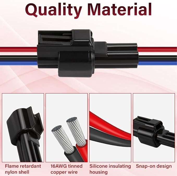 5PCS 3 Pin Waterproof Electrical Connectors, 16 AWG 3 Pin Connector, Male - Image 3