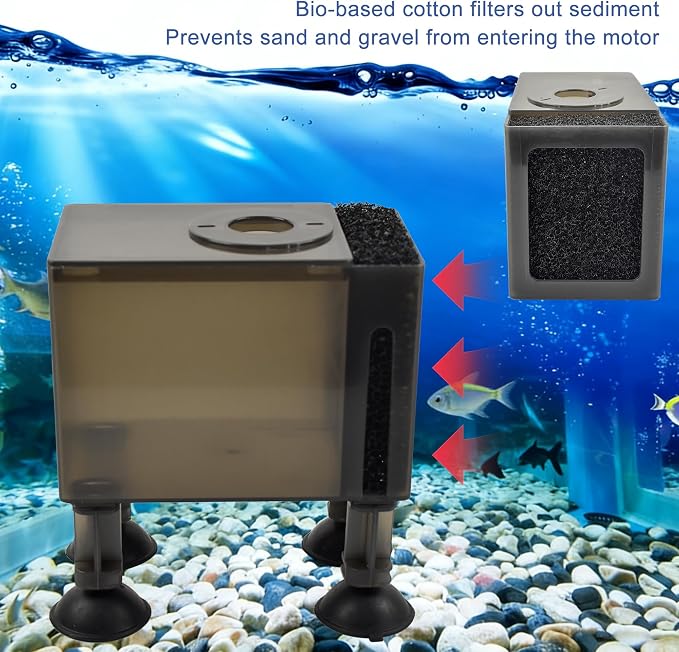 CONQUERALL Small Aquarium Pump Protective Box 11.5×7×8cm PreFilter Sponge Cover - Image 7