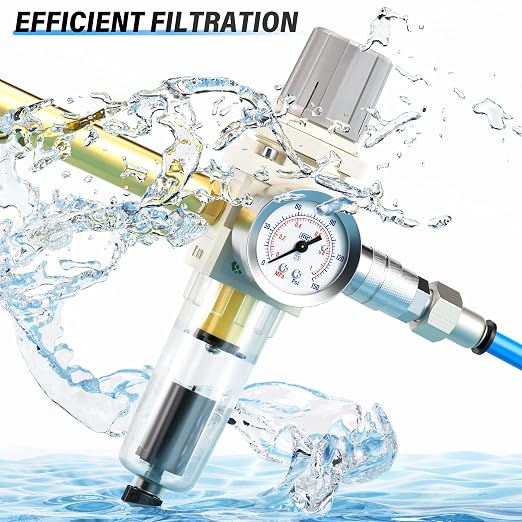 TAILONZ PNEUMATIC 1/4 Inch NPT Automatic Drain Air Filter Pressure Regulator - Image 9