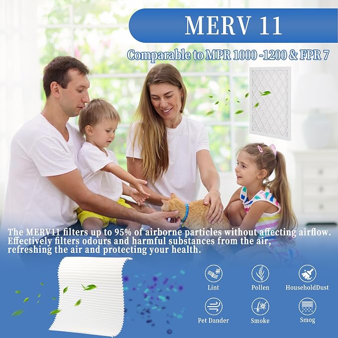 5 Pack 20x25x1 MERV 11 Air Filter Refills, Replaceable Filter Media only - Image 6