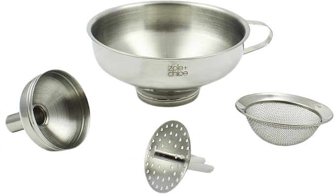 Zoie + Chloe 3-in-1 Stainless Steel Funnel Set by ZoieChloe