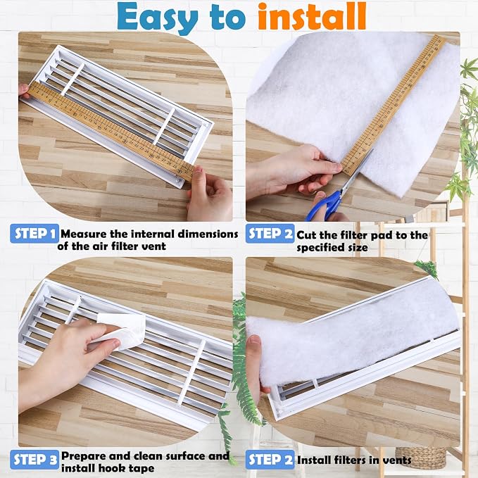 300 x 12 inch Air Vent Filters Polyester Floor Vent Filter Cut to Fit Dust - Image 4