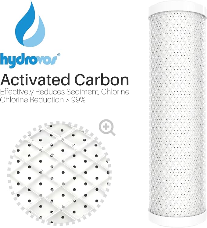 HYDROVOS CTO Carbon Block 5-Micron Sediment Water Filter, NSF Certified - Image 3