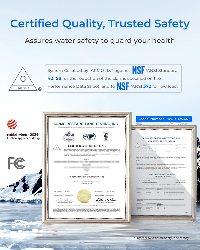 Waterdrop X8-Alkaline Mineral pH+ Tankless Reverse Osmosis System, NSF/ANSI - Image 4