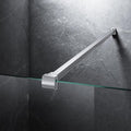 Frameless Shower Door Support Bar, Stainless Steel Wall-to-Glass Support Arm to Fixed Shower Glass Panel, for 1/4"-3/8" (6-10 mm) Door, 180° Pivot & Stow-Flat Mode (Brushed Nickel, 35.4-inch(900mm))