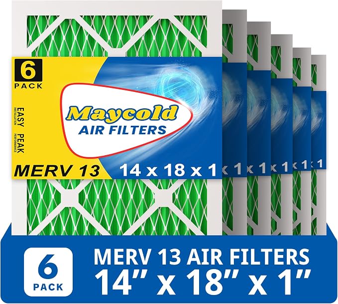 Maycold MERV 13 14x18x1 Air Filter, High-Efficiency Pleated AC & Furnace Filters by Maycold