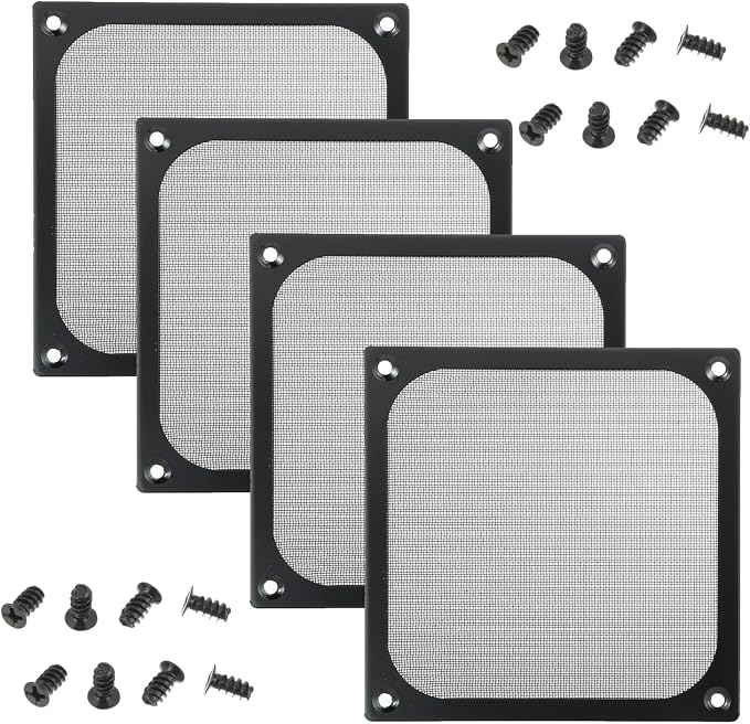 4Pack 120 x 120mm Computer Fan Filter Grills Dust Mesh Magnetic Frame PC Case by Unknown