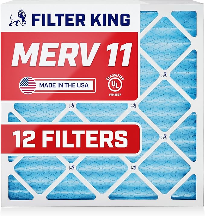 Filter King 22x37x1 Air Filter | 12-PACK | MERV 11 HVAC Pleated A/C Furnace by FilterKing