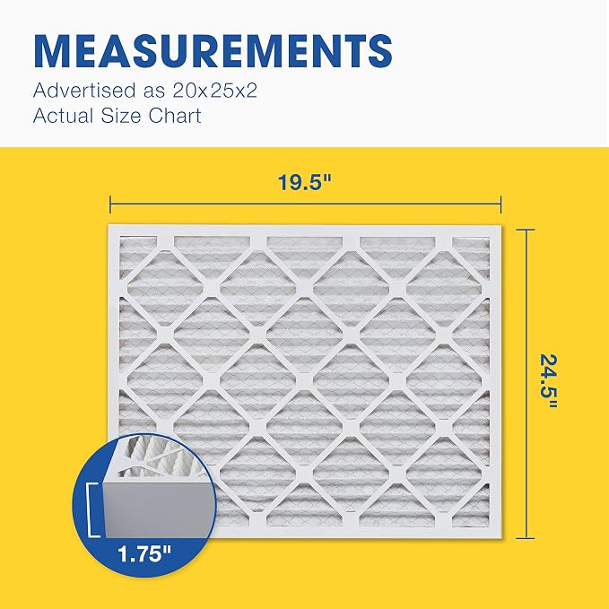 Aerostar 20x25x2 MERV 13 Pleated Air Filter, AC Furnace Air Filter, 12 Pack - Image 2