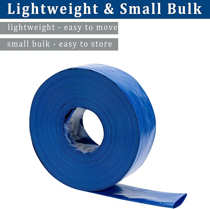 2 in x 25 ft Pool Backwash Hose Heavy Duty Drain Discharge Double PVC Lay flat - Image 5