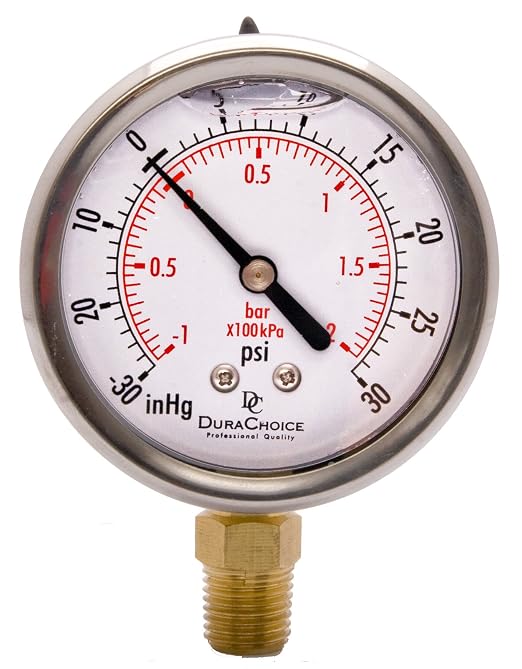 2-1/2" Oil Filled Vacuum Pressure Gauge by DirectMaterial