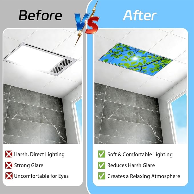 4 Pack 2x4 FT Magnetic Fluorescent Light Covers, Ceiling Light Filters - Image 7