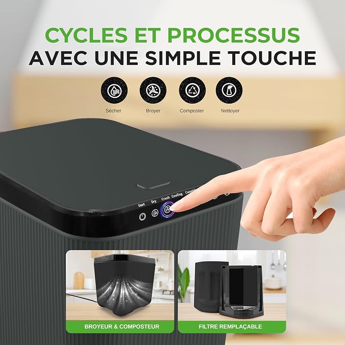Nutrichef 3L Electric Kitchen Composter - Image 2