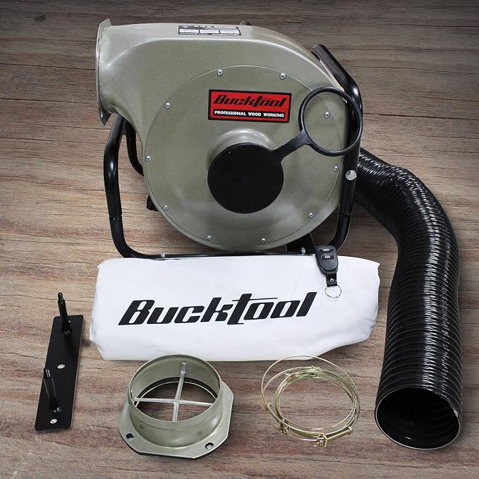 BUCKTOOL 1HP 6.5AMP Wall-mount Dust Collector - Image 9