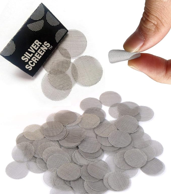 Stainless Steel Metal Pipe Screen Filters 20mm Bowl Screens Gauzes Pipe Screen by Golden+Beads