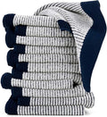 Cleanbear Wash Cloths 12 Pack Washcloths for Your Face and Body, Bathroom Towels for Showering, 13” x 13” Large Washcloth Set, Navy-Blue