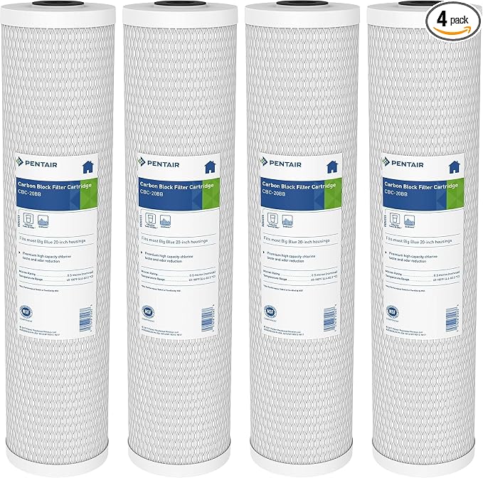 Pentair Pentek CBC20-BB Big Blue Carbon Block Water Filter, 0.5 Micron by PENTAIRPENTEK