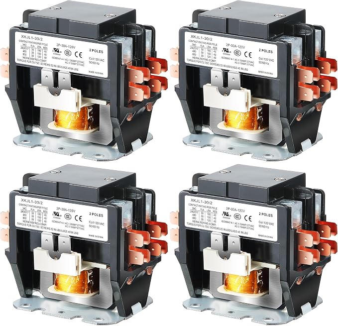 Dreyoo 1 Pack Carrier HVAC Motor Contactor, 120V 30 Amp Coil 2 Pole Replacement by Dreyoo