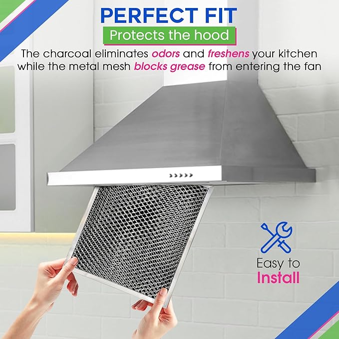 Stove Hood Vent Filter 10.5" x 8.8" 41F 97007696 Fit's Nutone & Broan Range - Image 5