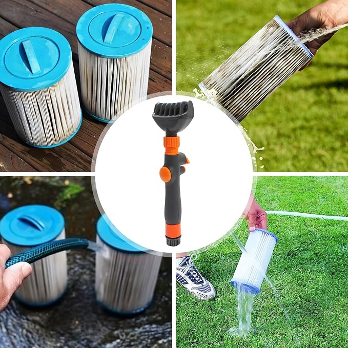 Pool Filter Cartridge Cleaner Tool | Quick Handheld Heavy Duty Cleaning Brush - Image 4