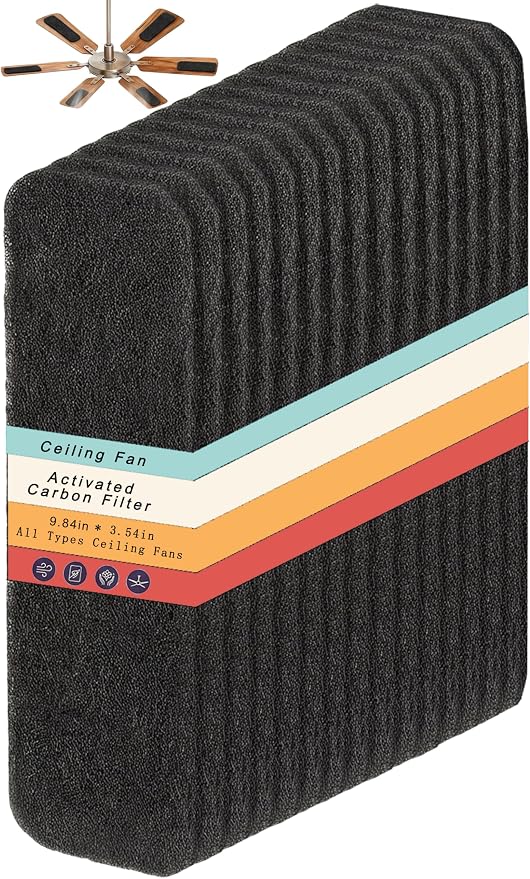 15 Pack Ceiling Fan Filter for Blades Air Purifier Pads, Guest Room Essentials by Unknown
