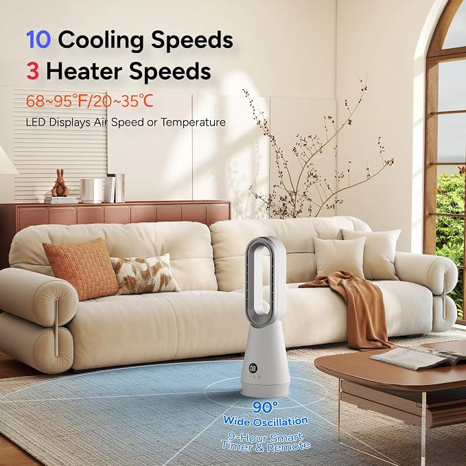 3-in-1 Bladeless Tower Fan - Image 7