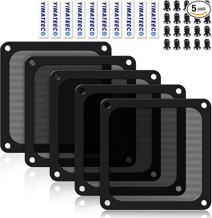 Dust Filter PC 140mm -5Pack Magnetic Fan Dust Mesh Filter by YIMATEECO