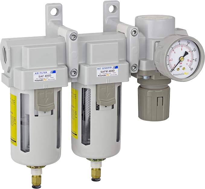 PneumaticPlus SAU430-N04DG Three Stage Air Drying System Particulate Air Filter by PneumaticPlus