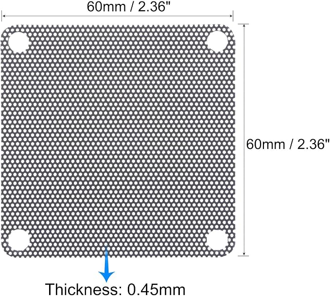 uxcell PC Dust Fan Screen with Screws - Image 3