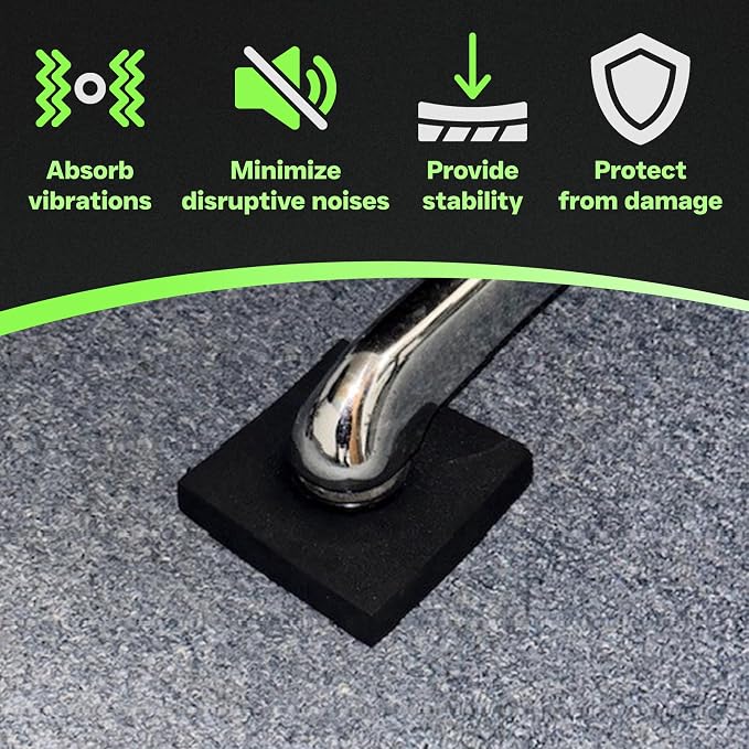 XCEL 4-Pack 4" x 4" x 3/4" Multi-Purpose Anti-Vibration Pads – Protection - Image 4