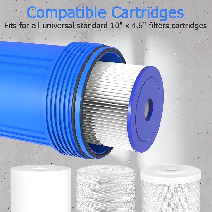 WHB10 Whole House Water Filter Housing, Fit 10"x4.5" Sediment etc Filters - Image 6