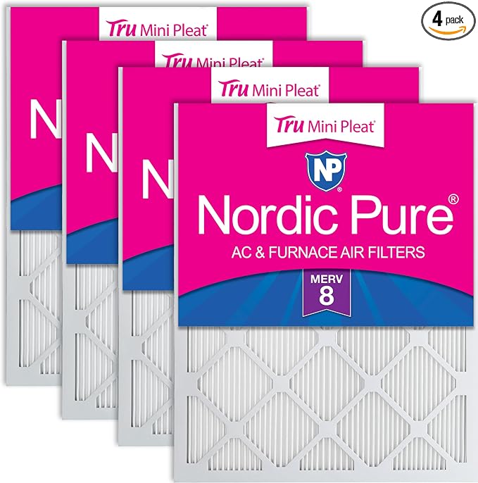 Nordic Pure 16x24x1 Tru Mini Pleat MERV 8 AC Furnace Air Filters by NordicPure