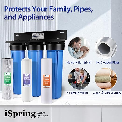 iSpring Anti-Scale Whole House Water Filter System w/Sediment, Polyphosphate - Image 5
