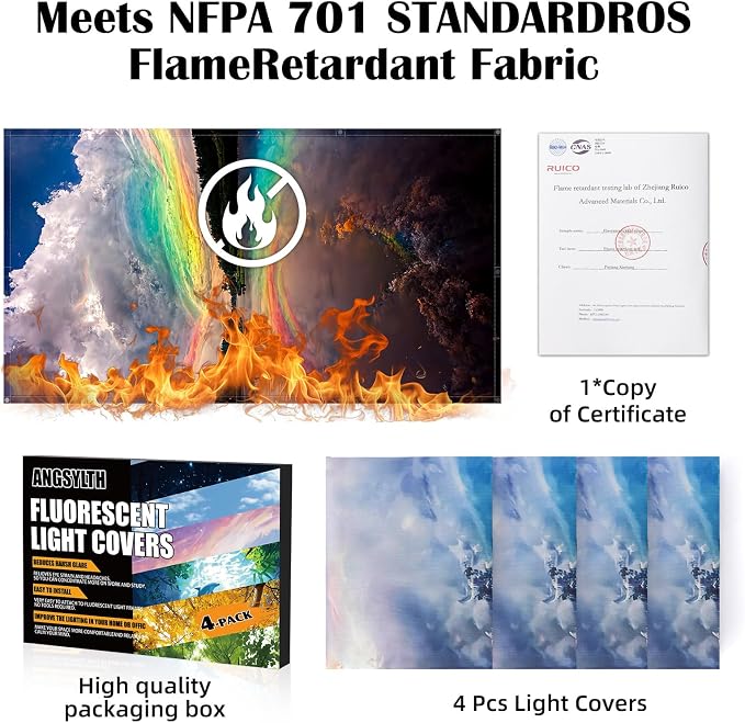 ANGSYLTH 4 Pcs Fluorescent Light Covers - Image 7