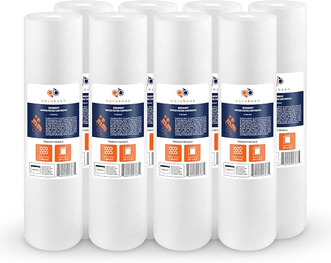 Aquaboon 1 Micron 20 x 4.5 Sediment Water Filter Replacement Cartridge | Whole by Aquaboon