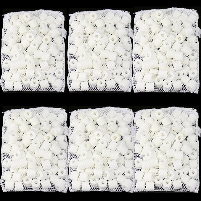 AQUANEAT Bio Ceramic Rings 6 lbs Aquarium Sump Filter Media Fish Tank Koi Pond - Image 2
