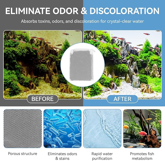 A1384 Activated Carbon Inserts for AquaClear 50 Filter, Aquariu Filter - Image 3