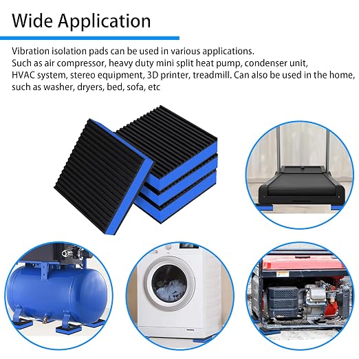 4 Pack Anti Vibration Pads, for Compressor, Air Conditioner, Washing Machine - Image 8