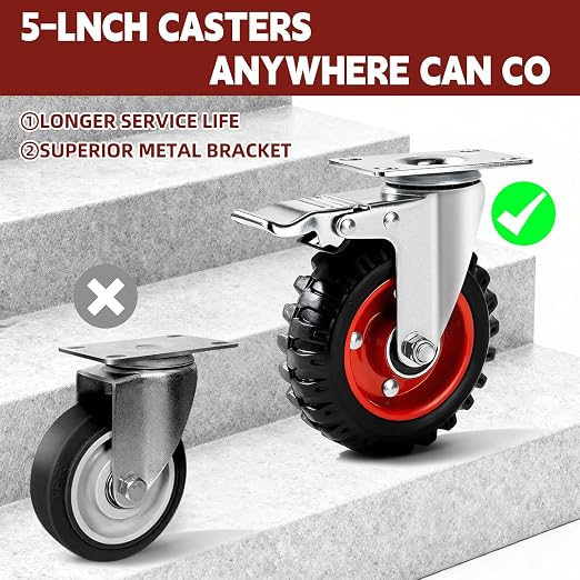 5 Inch Caster Wheels Heavy Duty - Image 9