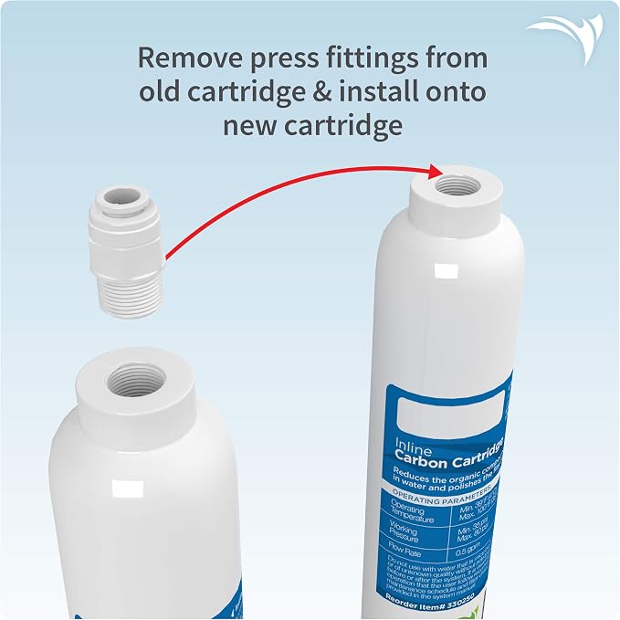 AquaticLife Inline Carbon Block Aquarium Water Filter Replacement Cartridge - Image 3