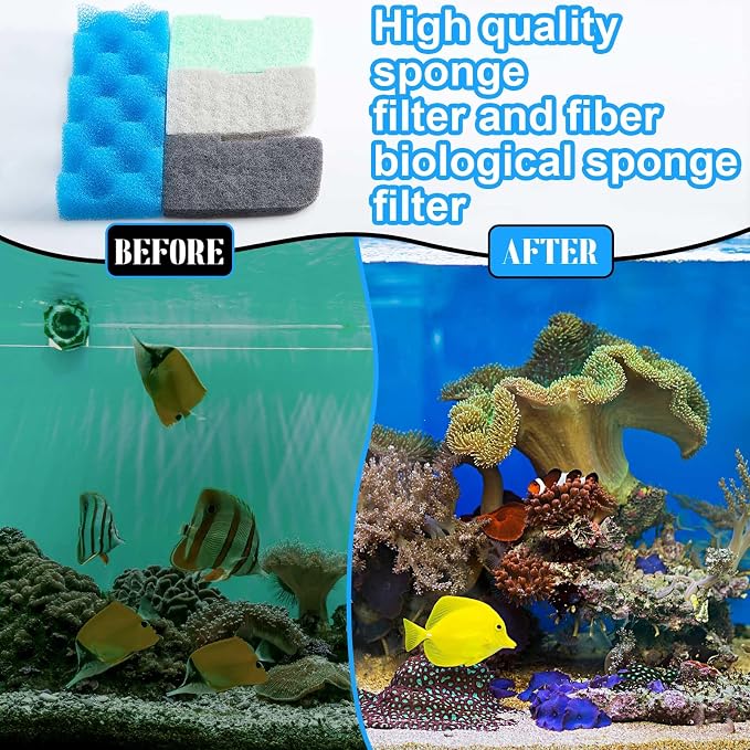 20 Pcs Aquarium Filters Replacement Filter Media Kits Compatible - Image 3