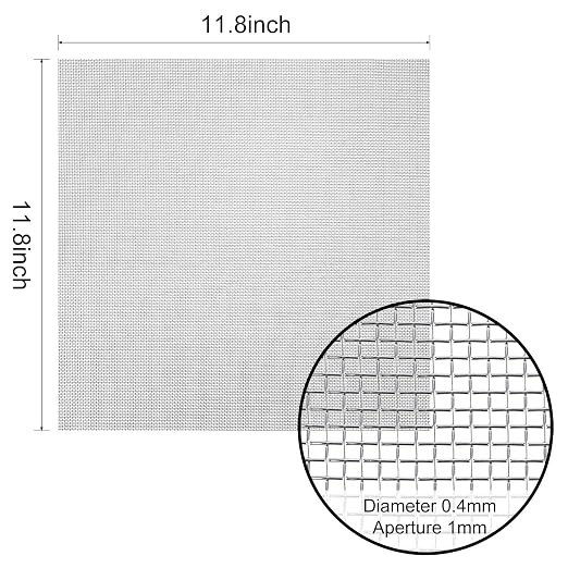 2 Pack 304 Stainless Steel Wire Mesh Screen 20 Mesh 11.8 x 11.8 Inch Metal - Image 2
