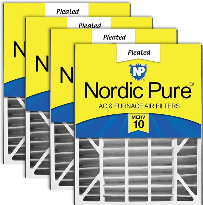 Nordic Pure 20x25x5 Air Bear Replacement 255649-102 MERV 10 Air Filters 4 Pack by NordicPure