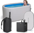 Glacier Ice Bathtub with Chiller. 1 HP Chiller with Tub Included (Gray, 1 HP)