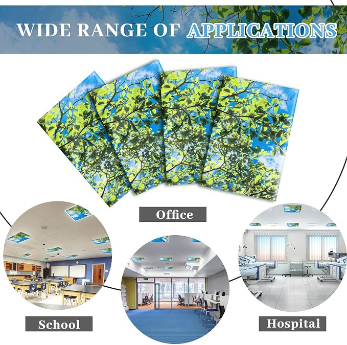 VIHOSE 4 Pcs 2 x 2 Feet Fluorescent Light Covers - Image 4