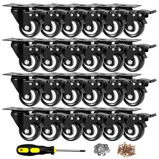 2" Swivel Casters Set 24, Heavy Duty Locking Casters by CLOATFET